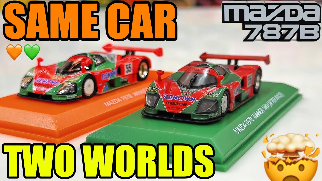 Clean Beauty vs Race Brutality😳🔥 1/64 SCALE KYOSHO MAZDA 787B
