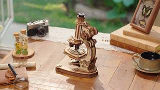 ROKR Microscope Mechanical Wooden 3D Puzzle ST005