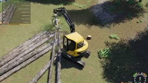FS19 Volvo ECR580 small logging setup by Hark