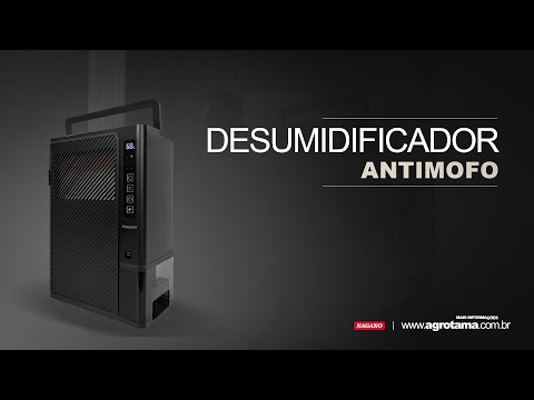 Vídeo de Desumidificador Elétrico 3 Litros/Dia Antimofo Painel Digital Touch