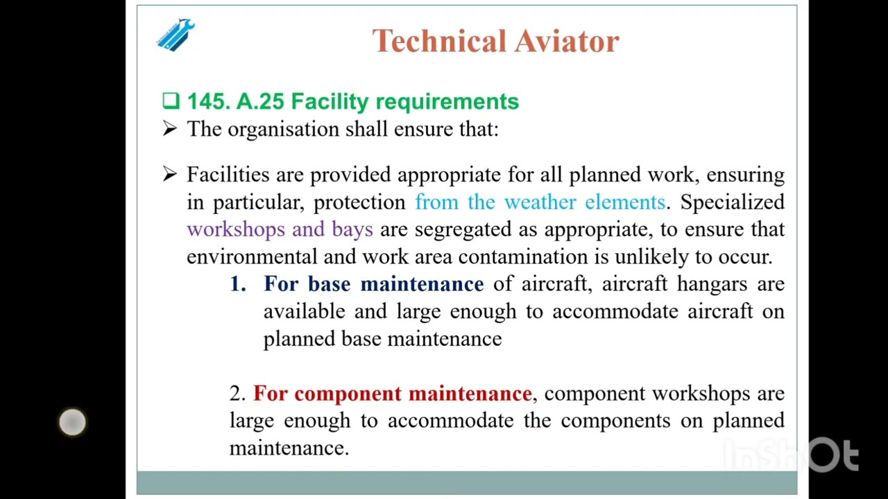 CAR 145| Facility Requirements 