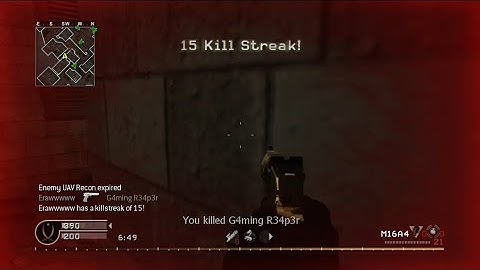 Starting the match with a 15 kill streak ( OG COD4 )