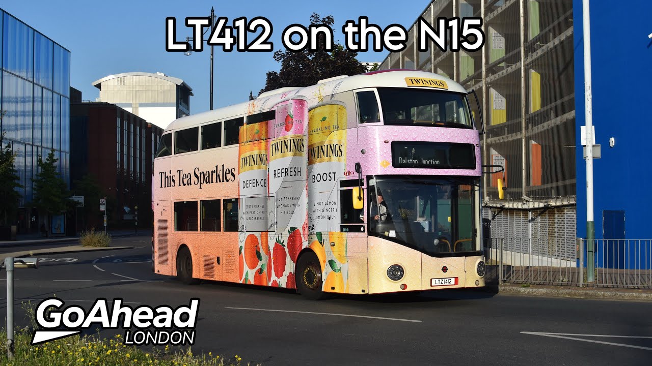 Journey on TfL Route N15 | Go Ahead London LT412 - LTZ1412 - New Routemaster.