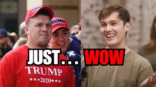 Trump Voter EMBARRASSED when I use his argument against him