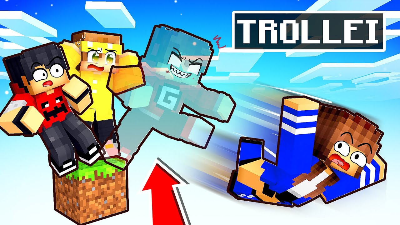 TROLLEI meus AMIGOS em APENAS 1 BLOCO no Minecraft