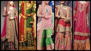 Latest Collection of Traditional Gharara suit design for Brides and girl