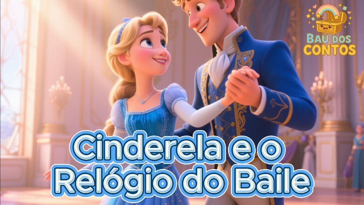 👠✨ Cinderela e o Relógio do Baile | História Infantil Mágica – Baú dos Contos