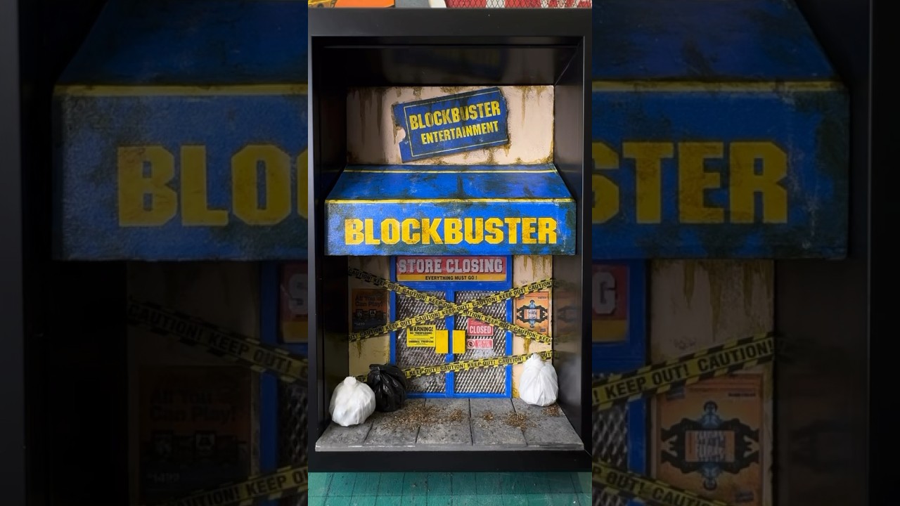Making a miniature abandoned Blockbuster store!! 