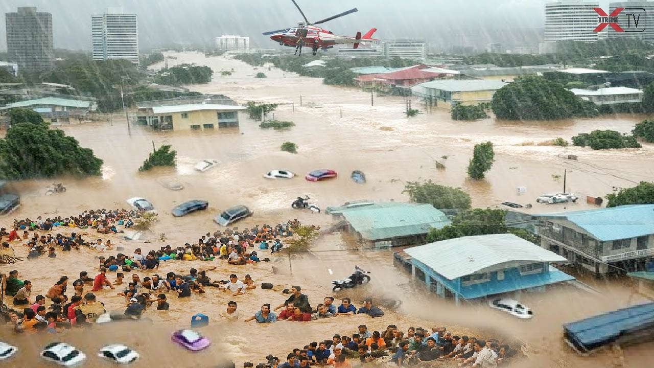 Трагедия на Филиппинах — жители оказались в ловушке из-за наводнения, вызванного супертайфуном Фу...