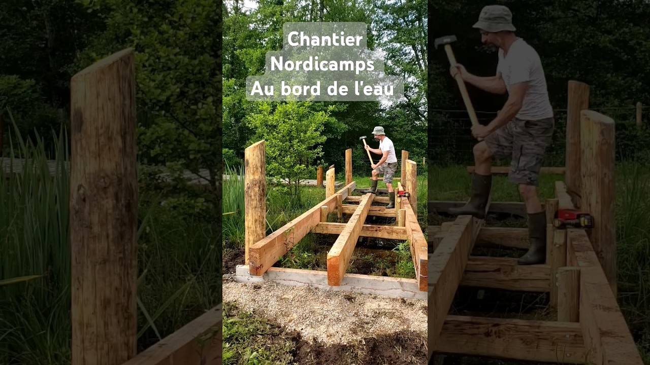 je construis, un ponton, deux pontons... trois pontons ! 