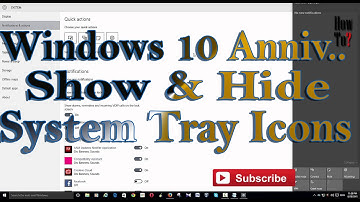 Windows 10 Anniversary: Show & hide Notification Area, System Tray Icons