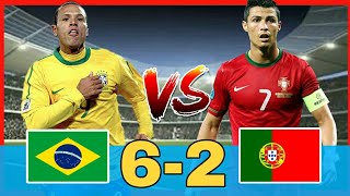 Brasil 6 x 2 Portugal Amistoso 2008 Melhores momentos 