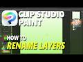 How To Rename Layers In Clip Studio Paint
