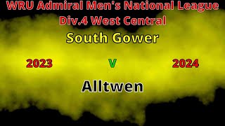 South Gower RFC v Alltwen RFC WRU Admiral Men's National League Div 4 West Central 2023 2024