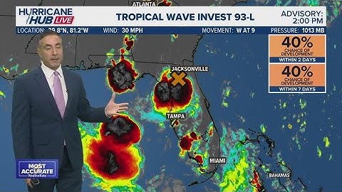 Invest 93-L's chances for tropical storm development increasing