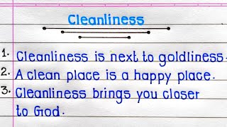 10 Lines On Cleanliness in English | Essay On Cleanliness in English | Cleanliness Essay in English screenshot 1