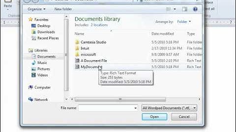 Windows 7 Tutorial Opening a Document Microsoft Training Lesson 4.5