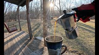 Grab a Coffee and Join Me at a Remote River Cabin | Quiet Winter Morning
