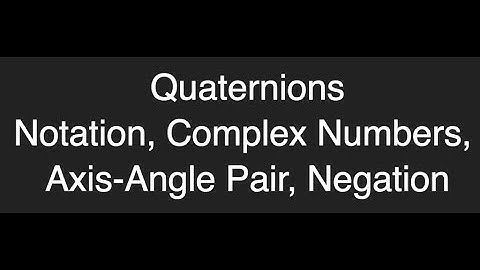 Intro to quaternions part 1 - ProgrammingTIL #183 3D Math 27 tutorial video screencast