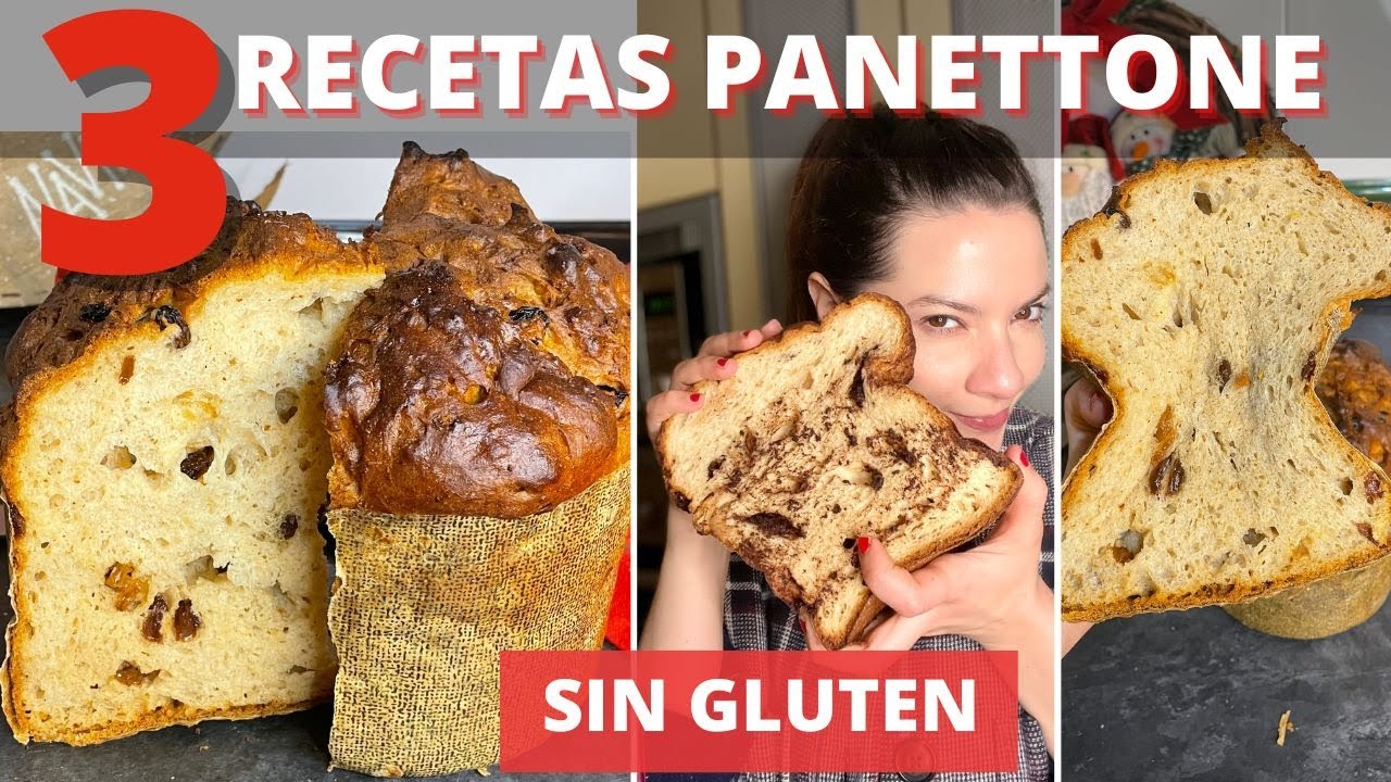 Esponjoso!!3 RECETAS  de PANETTONE /PAN DULCE SIN GLUTEN aprende el paso a paso