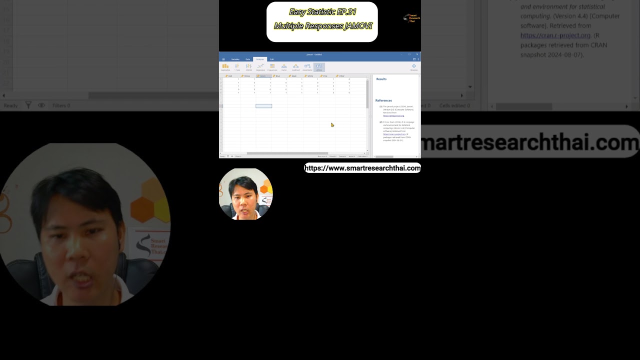 Multiple Responses JAMOVI | Easy Statistic EP.31.