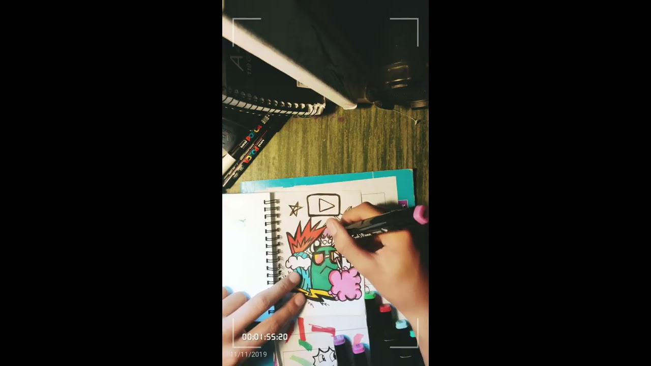 colouring in a drawing... - YouTube