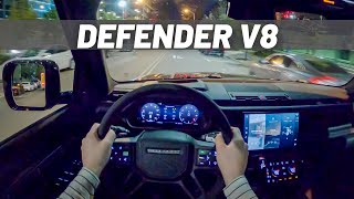 2023 Land Rover Defender V8 | POV NIGHT DRIVE