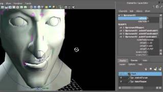 Maya muscle facial rig demo