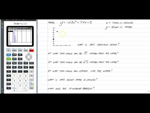 Quadratic Application with Ti 84+CE
