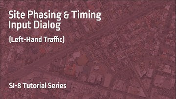 Site Phasing & Timing Input Dialog (Left-Hand Traffic) / SIDRA INTERSECTION 8