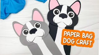 Dog Paper Bag Puppet Craft For Kids