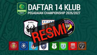 Daftar 14 Klub Peserta Liga 2 2026 2027