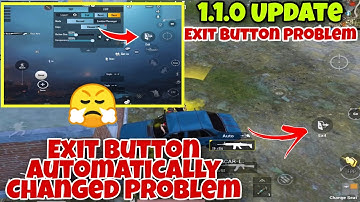 Pubg Mobile Exit Button Glitch After 1.1.0 Update | Pubg New Vehicle Exit Button Problem