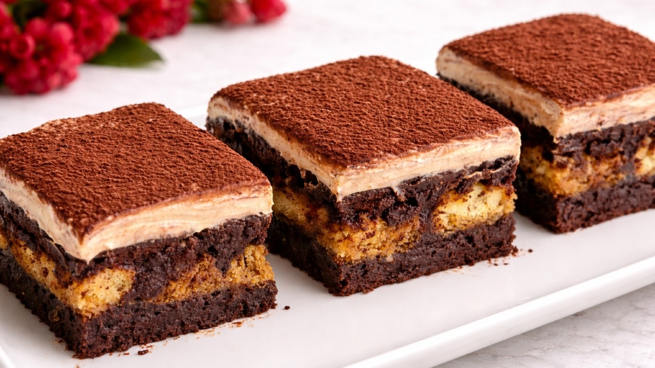 Best Homemade Tiramisu Brownies | Delicious Chocolate Dessert