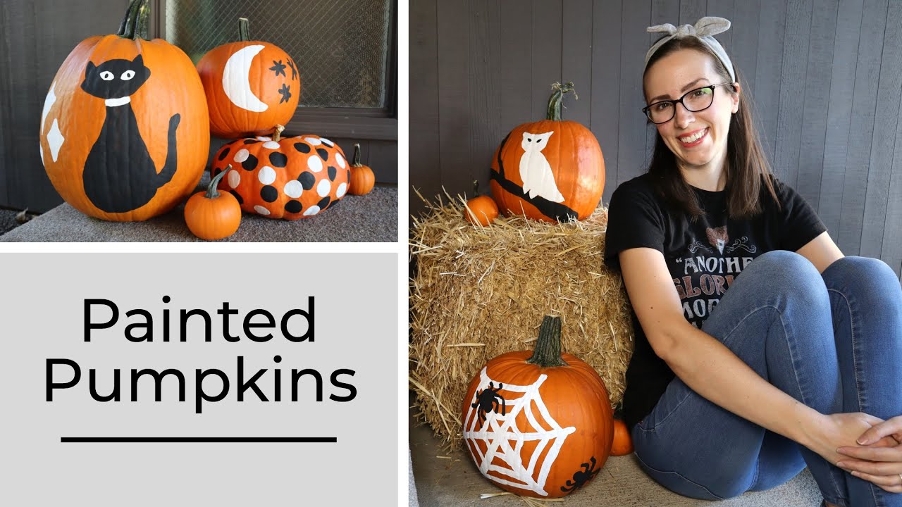 how-to-paint-your-pumpkins-5-cute-and-easy-halloween-ideas-youtube