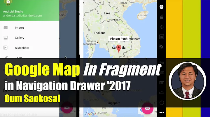 Latest Android App Development: Google Map in Fragment in Navigation Drawer, SupportMapFragment