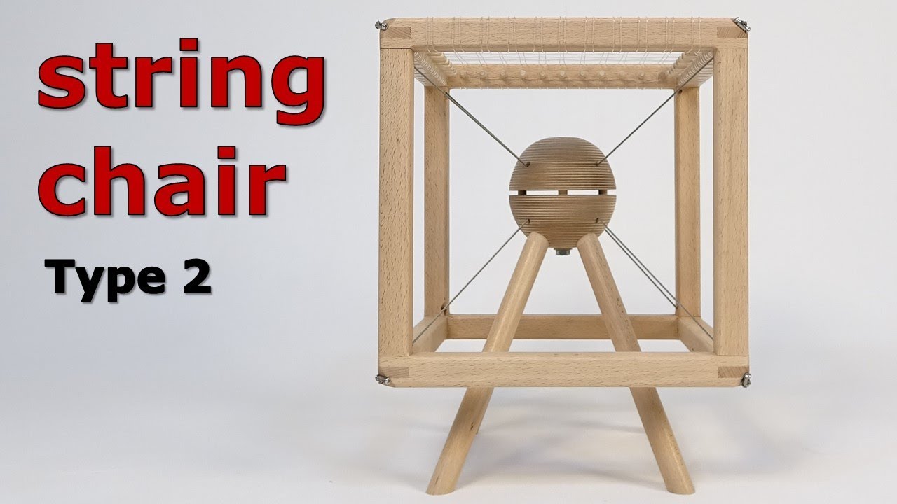 tensegrity chair / impossible chair with anti-gravity tension  목공 DIY 장력을 이용한 의자만들기 2