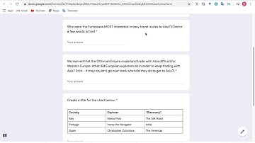 Directions - Unit 7 - Age of Exploration - Assignment #2 - World Exploration