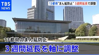 13都県のまん延防止3週間延長を軸に調整 高知も追加へ