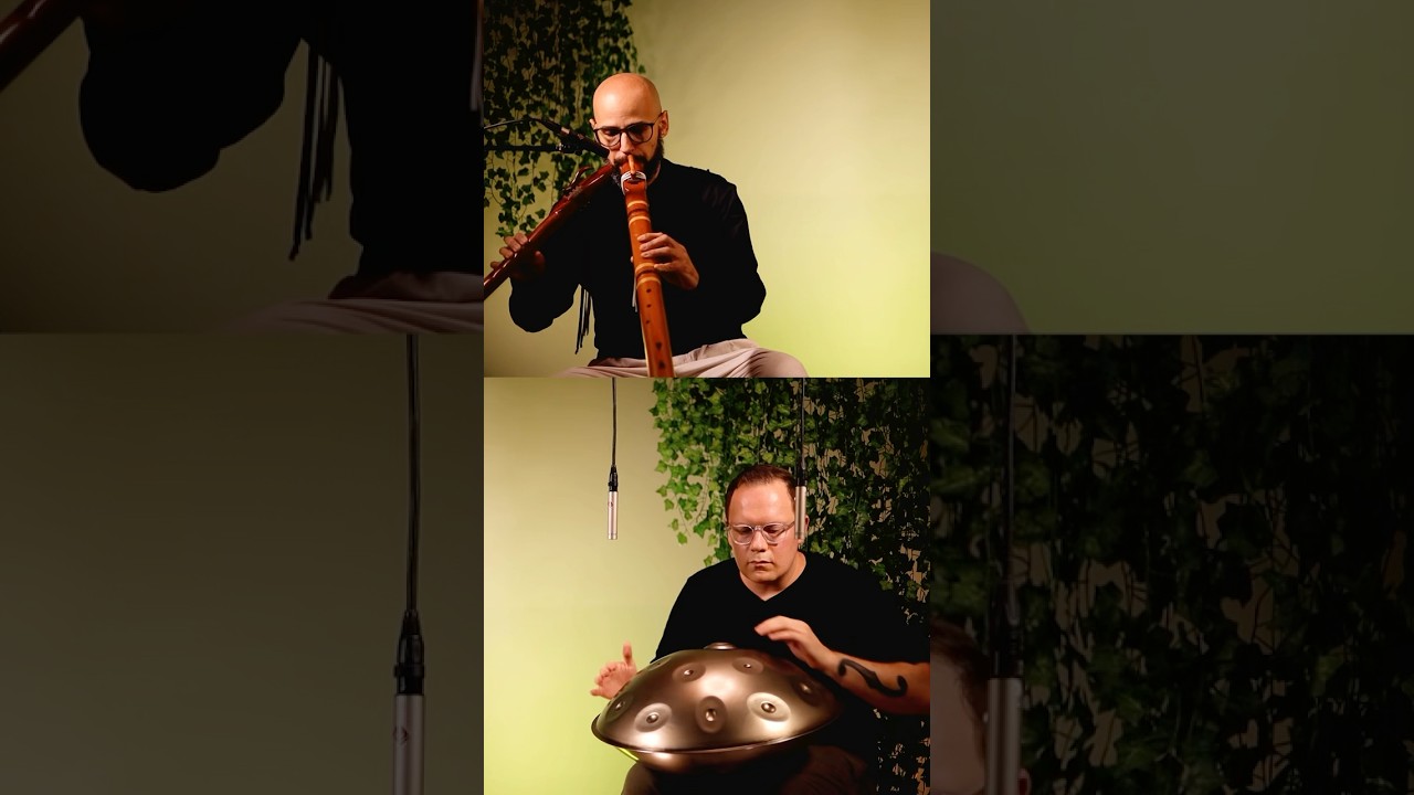Mudra Handpan F# Kurd 14 + double flutes - performance @LipeAraujooficial and @fabiostamato2199