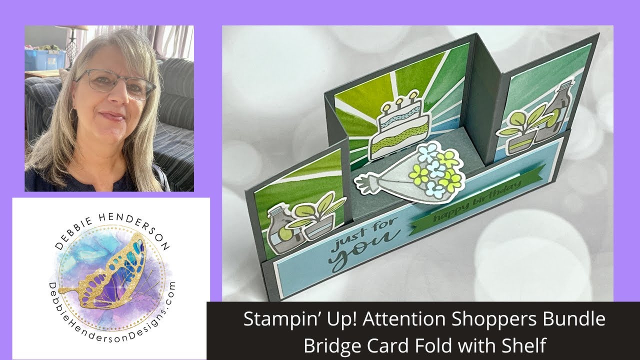 Stampin' Up! Attention Shoppers Bridge Card Fold With Shelf