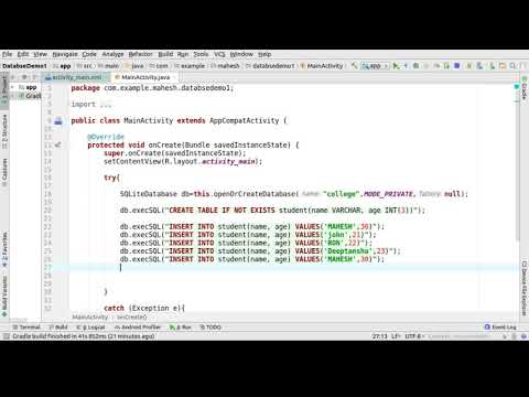 SQLite Database for