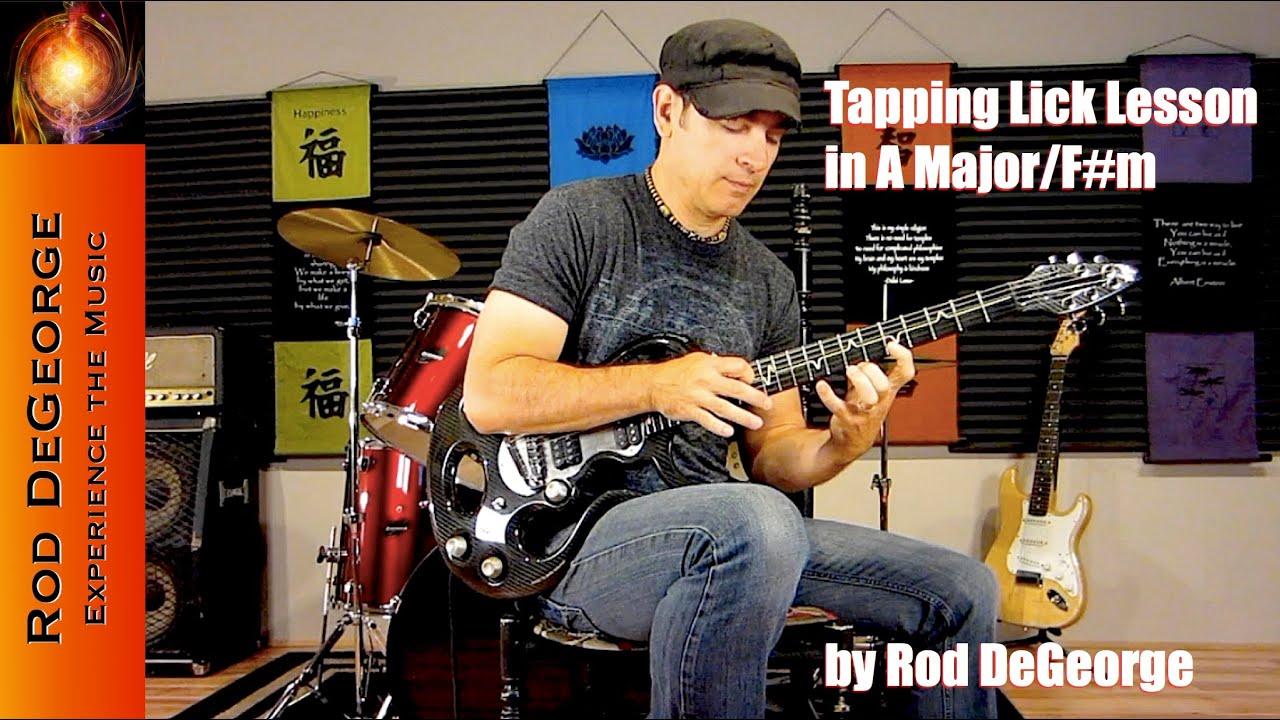 Tapping Lick Lesson/Tutorial in A Major or F Minor from the Mr E Train