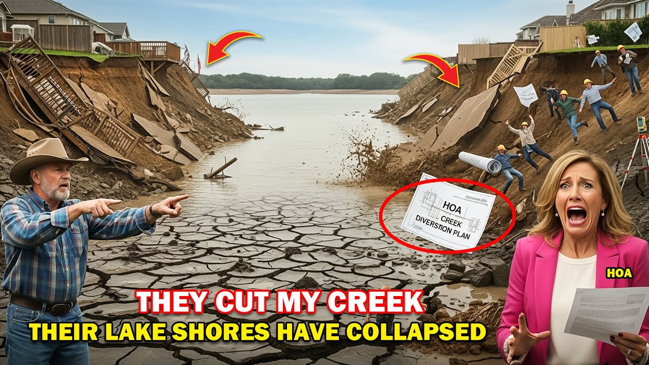 Ассоциация домовладельцев перекрыла ручей, питающий моё озеро, — и их береговая линия обрушилась ...