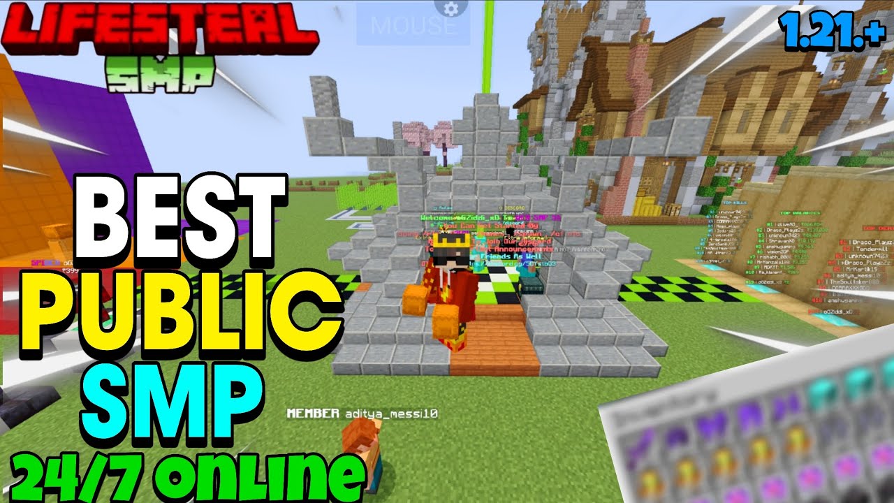 Best Minecraft Public Lifesteal Smp 🥳 | 24/7 Online | Java + Bedrock ...