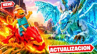 Monta Dragones de fuego y Derrota Dragones de HIELO | Todo lo NUEVO LEGO Fortnite