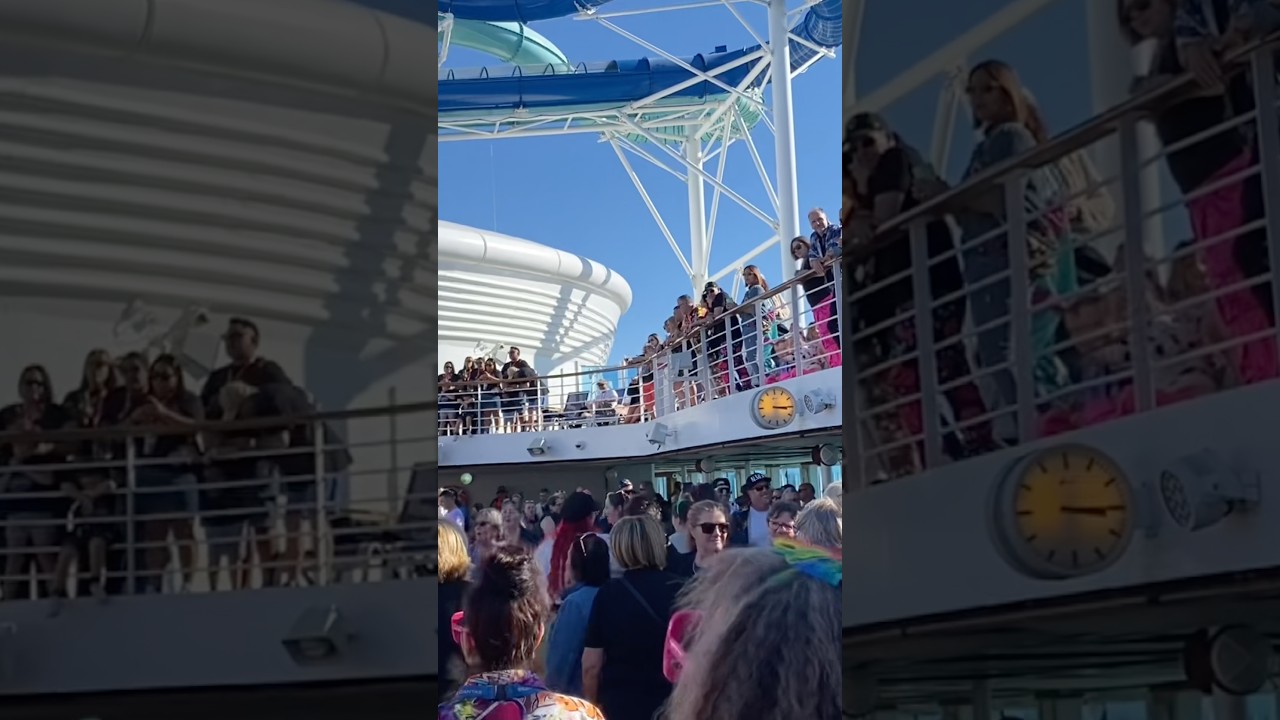 Aussie 🇦🇺Lifestyle.. Carnival Cruise . Sail away Party Top Deck. #carnivalcruise #cruiseadventure