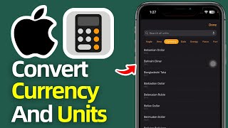 How To Convert Currency And Units In Calculator App (iOS 18)