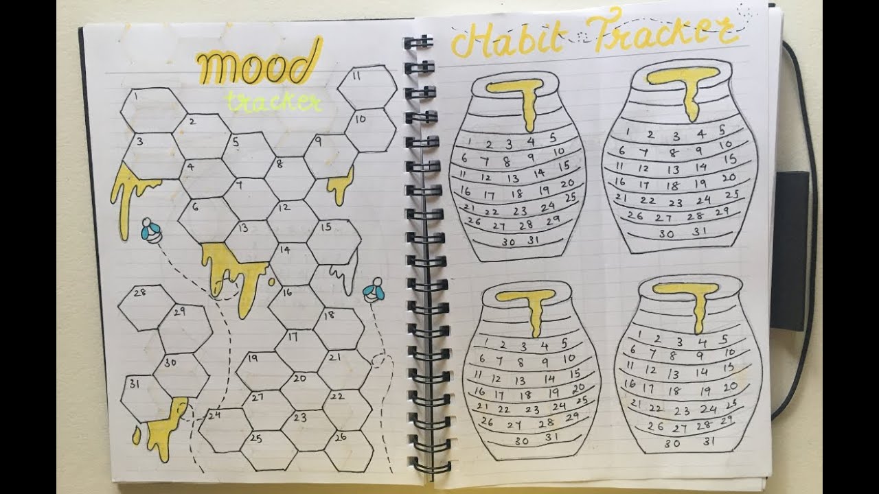 Bullet Journal | Oct 2020 | Honey Theme | Plan with Me