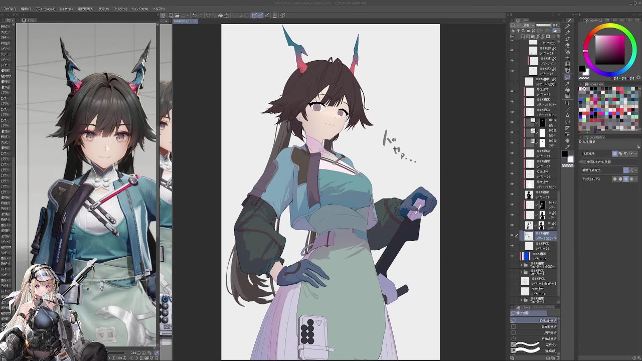 【お絵描き配信】アークナイツエンドフィールドのチェンちゃん描いてみる_20260204